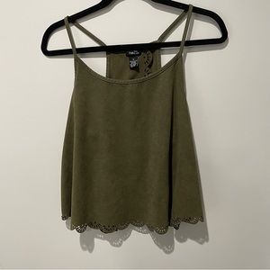 Rue 21 Open Back Faux-Suede Tank